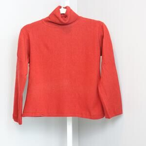 Harold’s Red Merino Wool Turtleneck Sweater Vintage Women’s M Runs Small